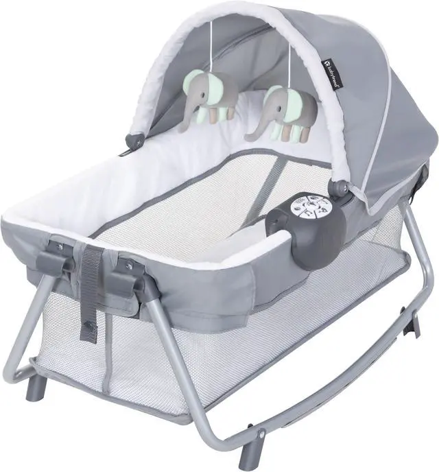 Alt view image 6 of 7 - Baby Trend Lil Snooze Deluxe III Nursery Center Playard, Cozy Mint