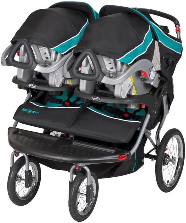 Alt view image 2 of 5 - Baby Trend Navigator Double Jogger Stroller, Tropic