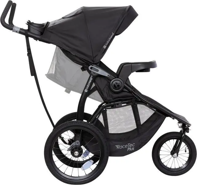 Alt view image 4 of 7 - Baby Trend Expedition® Race Tec PLUS Jogger Travel System with EZ-Lift 35 PLUS Infant Car Seat, Ultra Black