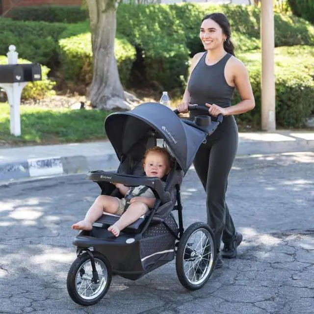 Alt view image 7 of 7 - Baby Trend Expedition® Jogger Travel System with EZ-Lift Infant Car Seat, Dash Grey