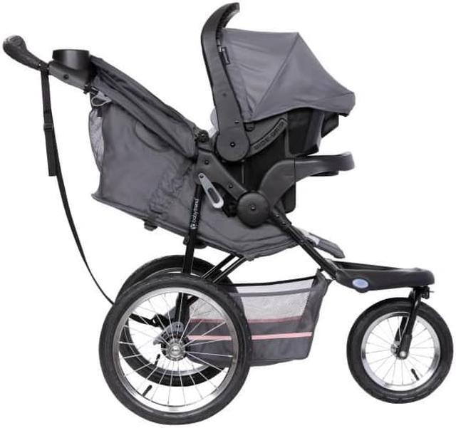 Alt view image 4 of 6 - Baby Trend Expedition® Jogger Travel System with EZ-Lift Infant Car Seat, Dash Pink