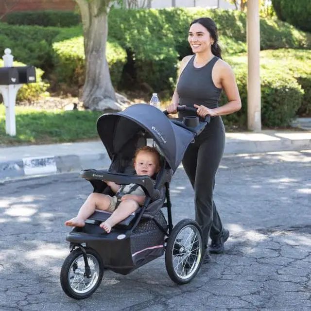 Alt view image 7 of 7 - Baby Trend Expedition® Jogger, Jogging Stroller, Dash Pink