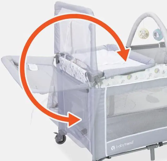 Alt view image 3 of 5 - Baby Trend EZRest® Deluxe Nursery Center Playard, Jungle Joy