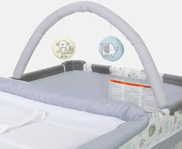 Alt view image 4 of 5 - Baby Trend EZRest® Deluxe Nursery Center Playard, Jungle Joy