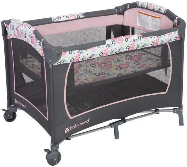 Alt view image 5 of 12 - Baby Trend Lil Snooze Deluxe Nursery Center Playard, Flora