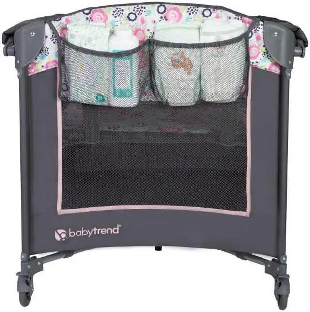 Alt view image 6 of 12 - Baby Trend Lil Snooze Deluxe Nursery Center Playard, Flora