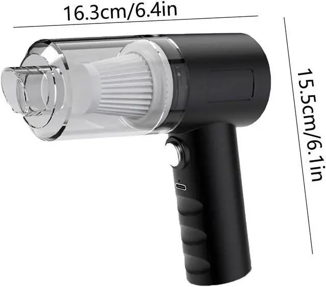 Alt view image 3 of 6 - Compressed Air Duster Air Blower Electric Air Duster for PC Replacement of Canned Air for Car,Office and Home Cleaning,Black One Size