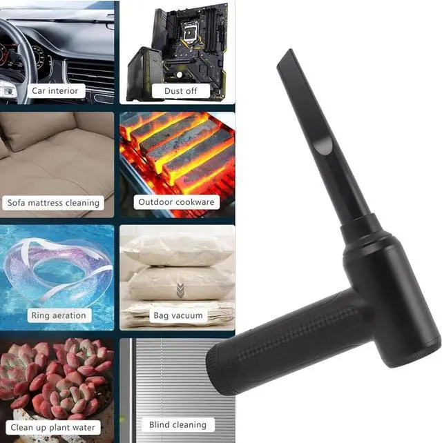 Alt view image 2 of 6 - Portable Compressed Air Duster, 80000RPM Stepless Adjustment Electric Air Duster for Keyboard Cleaner,Rechargeable Air Blower for Office Computers,Dust, Hairs,1100mAh Battery A59942