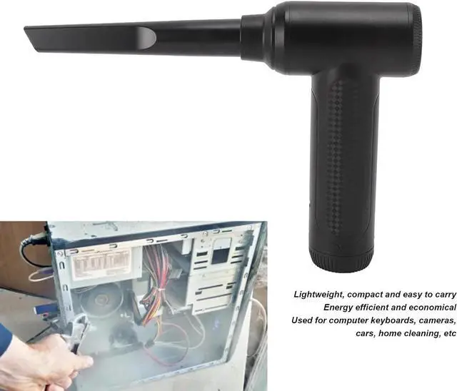 Alt view image 3 of 6 - Portable Compressed Air Duster, 80000RPM Stepless Adjustment Electric Air Duster for Keyboard Cleaner,Rechargeable Air Blower for Office Computers,Dust, Hairs,1100mAh Battery A59942