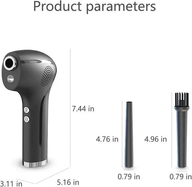 Alt view image 3 of 6 - Compressed Air Duster Keyboard Cleaner For Office No Canned Air Duster Reusable Good Replacement For Compressed Air Can Cordless Air Duster 6000MAh