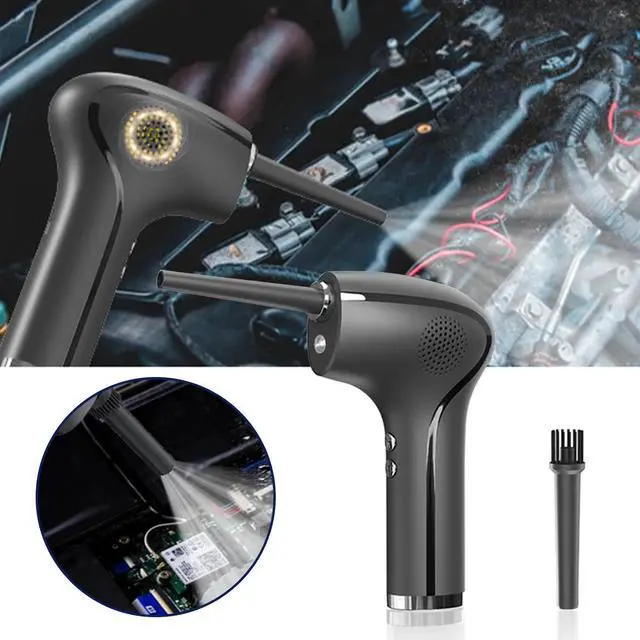 Alt view image 2 of 6 - Compressed Air Duster Keyboard Cleaner For Office No Canned Air Duster Reusable Good Replacement For Compressed Air Can Cordless Air Duster 6000MAh