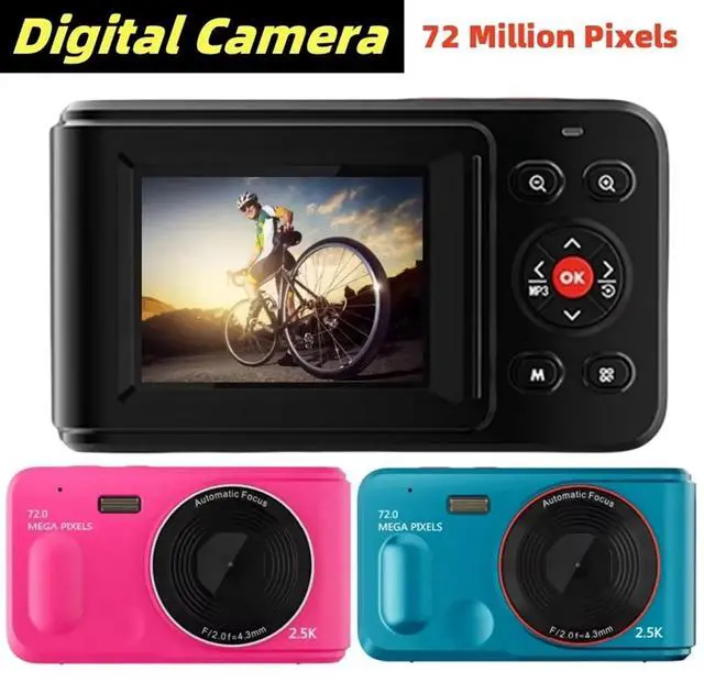 Alt view image 2 of 6 - Digital Camera 16x Digtal Zoom Auto Focus 2.5K HD 72MP Digital Camcorder Camera for Home Outdoor Travel White