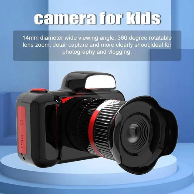Alt view image 6 of 6 - Digital Cameras for Photography 2'' Display 28MP Video Camera for Vlogging with Flash, 360 Degree Rotatable Lens,Support 9 Language,MP3 Player,Built-in 3 Puzzle Games,Multifunctional Point and Shoot