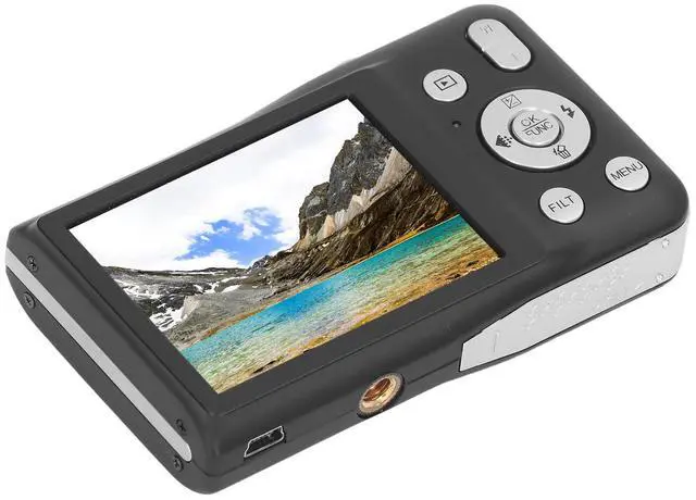 Alt view image 3 of 6 - Digital Camera 8K HD 68MP 2.7in Screen 16X Zoom Timer Shoot Beauty Filter Video Recording Compact Digital Camera Black