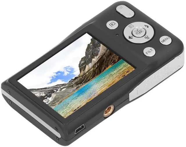 Alt view image 2 of 6 - Digital Camera 8K HD 68MP 2.7in Screen 16X Zoom Timer Shoot Beauty Filter Video Recording Compact Digital Camera Black