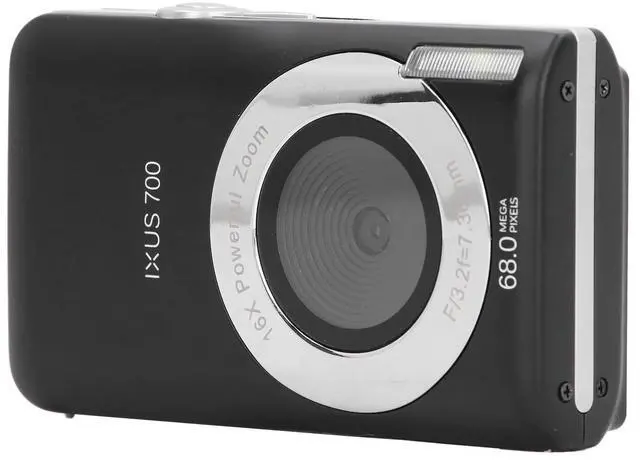 Alt view image 6 of 6 - Digital Camera 8K HD 68MP 2.7in Screen 16X Zoom Timer Shoot Beauty Filter Video Recording Compact Digital Camera Black