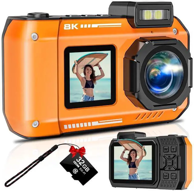 Main image of Digital Camera 8K 70MP Autofocus Rugged Dustproof Shockproof Waterproof Camera with 32GB Card