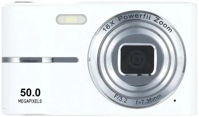 Alt view image 2 of 6 - 1080P High-definition Digital Camera 50 Million Photos 16x Digital Zoom Camera No Shaking Proof Home Camera White