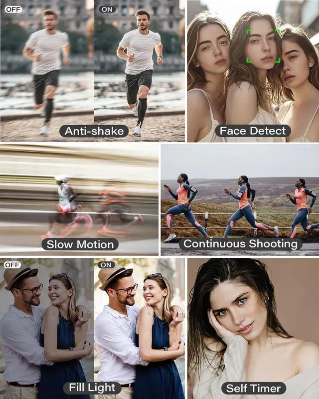 Alt view image 4 of 6 - Digital Camera 4K Ultra HD 64MP Vlog Dual Camera for Youtube with 32GB Card,16x Zoom Autofocus Video for Photography