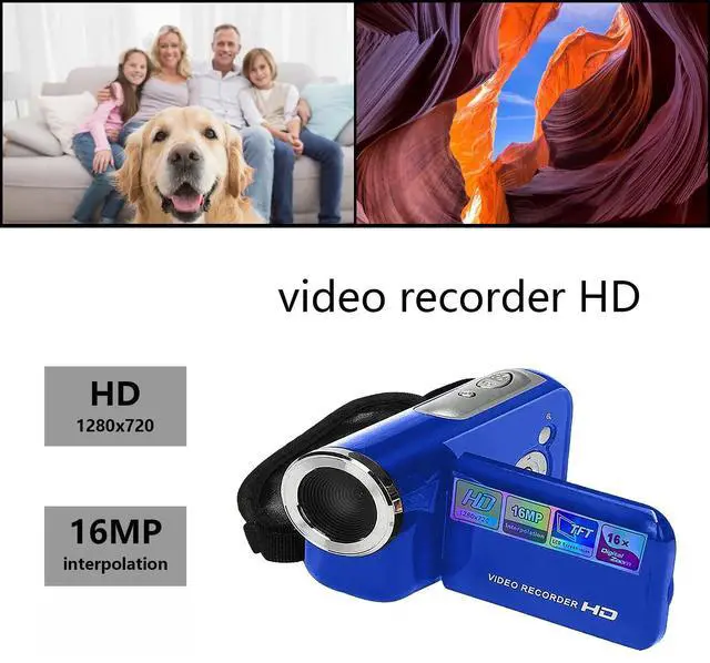 Alt view image 4 of 6 - 16 Million Megapixel Digital Camera, 2.0 Inch TFT LCD Student Camera, Ideal Gift for Beginners, Compact Design with Easy-to-Use Features, Great for Kids | ABS, Blue