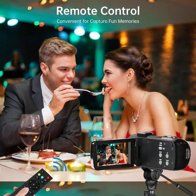 Alt view image 3 of 6 - Video Camera Camcorder Full HD 1080P 24MP IR Night Vision Vlogging Camera for YouTube 18X Digital Zoom 3.0 Inch 270 Degree Rotation Touch Screen with Tripod & Battery
