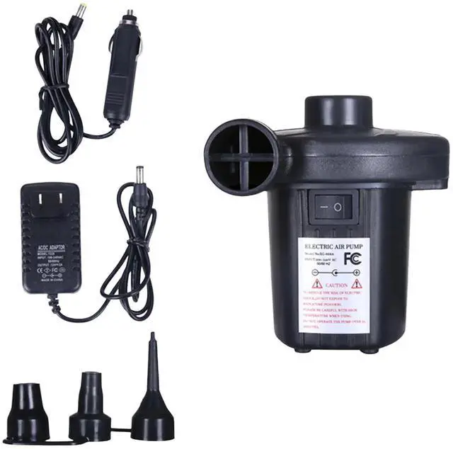 Alt view image 3 of 6 - Electric Air Pump Portable Air Mattress Pump with 3 Heads Nozzle Furniture Pump Two Way Inflator Deflate for Cushions Couch Outdoor Camping