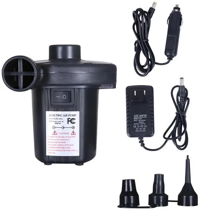 Alt view image 4 of 6 - Electric Air Pump Portable Air Mattress Pump with 3 Heads Nozzle Furniture Pump Two Way Inflator Deflate for Cushions Couch Outdoor Camping