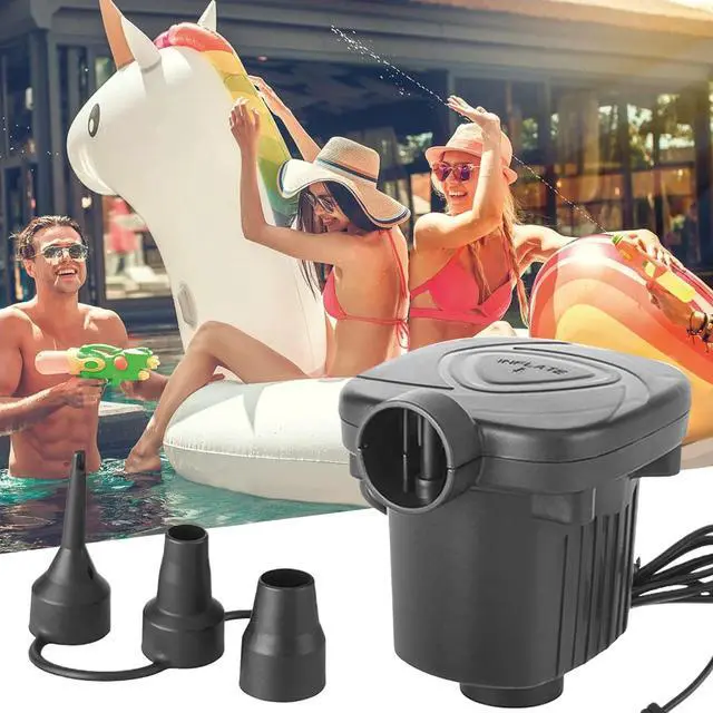 Alt view image 2 of 7 - 12V Electric Air Pump for Inflatables, Portable Quick-Fill Electric Air Mattress Pump, Inflator & Deflator Pumps for Outdoor Camping, Pool Floats, Inflatables Couch, Swimming Ring