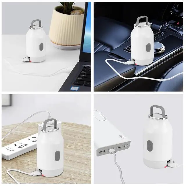 Alt view image 2 of 7 - Electric Air Pump Portable Air Mattress Pump, for Inflatables, Quick Inflate Deflate for Camping Air Mattress Air Bed