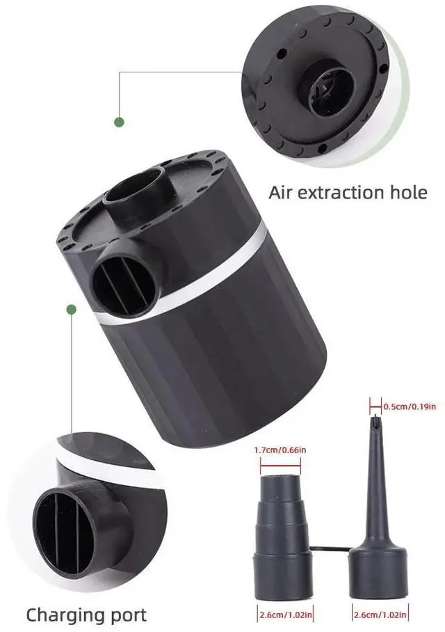 Alt view image 5 of 7 - Tent Inflation Pump Air Mattress Pump Pvc Air Pump Electric Air Pump Portable Air Pump Travel