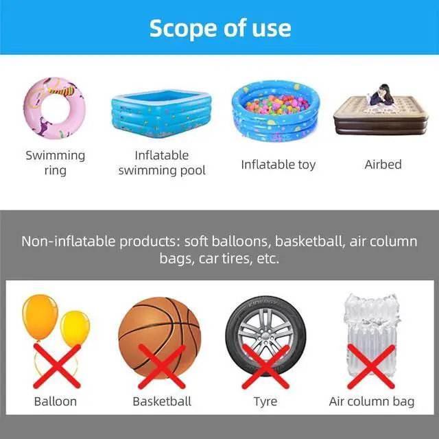 Alt view image 6 of 7 - Tent Inflation Pump Air Mattress Pump Pvc Air Pump Electric Air Pump Portable Air Pump Travel