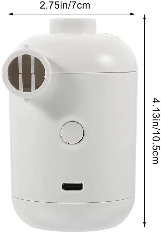 Alt view image 3 of 7 - 2500mAh Battery Rechargeable Electric Air Pump with 5 Nozzles Quickly Inflation/Deflation Portable Swimming Rings Air Mattress Pump for Outdoor