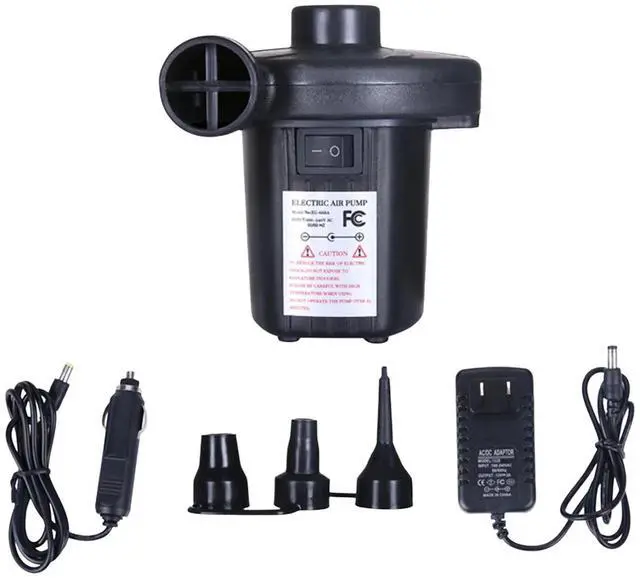 Main image of Electric Air Pump Portable Air Mattress Pump with 3 Heads Nozzle Furniture Pump Two Way Inflator Deflate for Cushions Couch Outdoor Camping