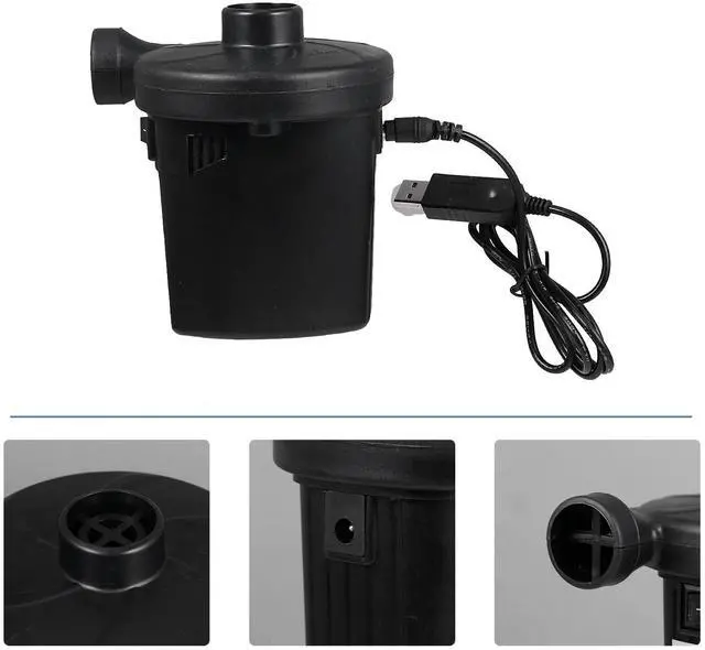 Alt view image 3 of 5 - Electric Air Pump Rechargeable USB Air Mattress Pump Portable Air Pump