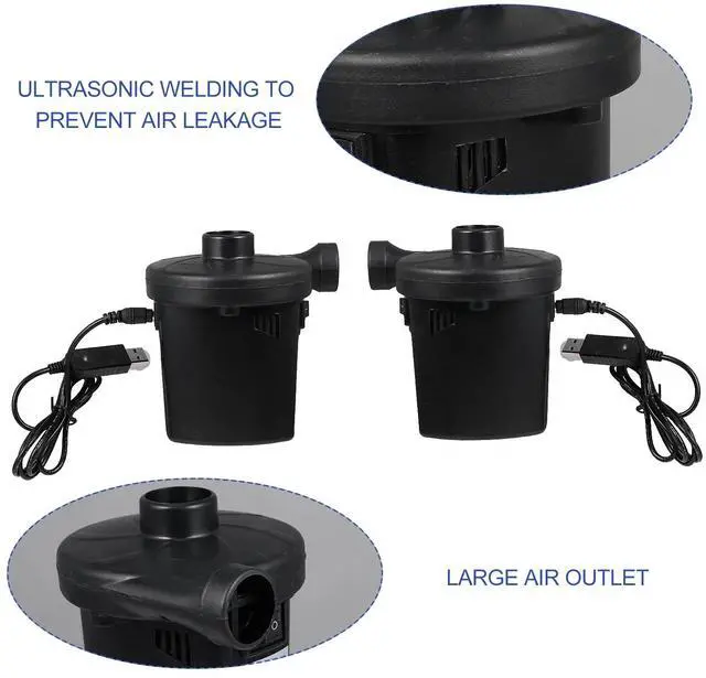 Alt view image 5 of 5 - Electric Air Pump Rechargeable USB Air Mattress Pump Portable Air Pump