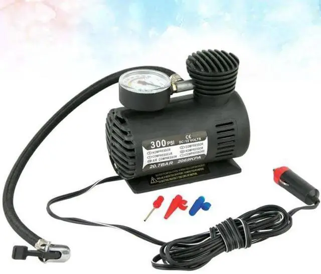 Alt view image 3 of 6 - 12V Car Tyre Inflator Air Compressor Metal Tire Inflator High Pressure Air Pump (Black)