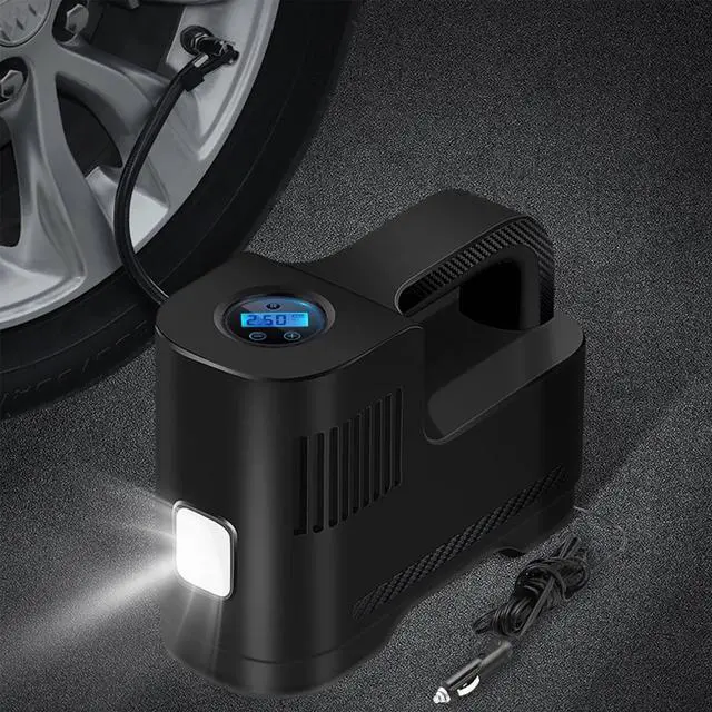 Alt view image 2 of 7 - Cordless Tire Inflator Air Pump, 20V Rechargeable Air Compressor with Digital Pressure Gauge and 12V Car Power Adapter, Portable