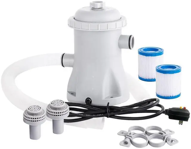 Alt view image 7 of 7 - Pool Filter Pump Energy Efficient, ABS Gray, 8.66*8.26*8.26" 330 GPH