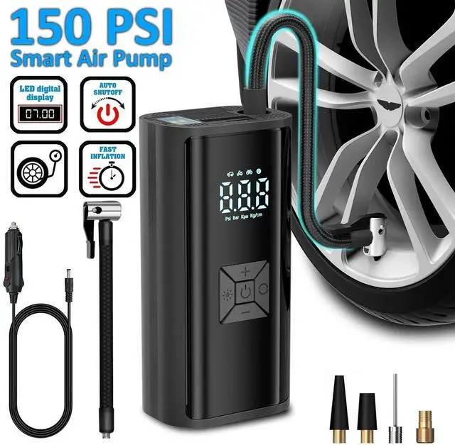 Main image of 150 PSI Digital Tire Inflator Car Air Pump Compressor Electric Portable Auto 12V