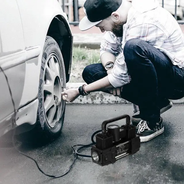 Alt view image 5 of 7 - Tire Inflator 12V DC Portable Air Compressor, Electric DC Auto Tire Pump For Car Tires And Other Inflatables At Home