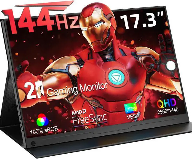 Main image of UPERFECT 17.3" Portable Monitor 144HZ 2K 2560x1440 Gaming Monitor HDR IPS Ultra Slim Gaming Display Second Screen USB C & OTG