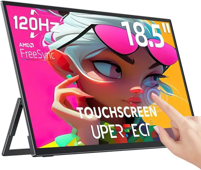 Main image of UPERFECT 18.5" 120Hz Touchscreen Portable Monitor 1080P For Xbox PS Gaming  Monitor 120Hz w/180° Adjustable Stand &VESA