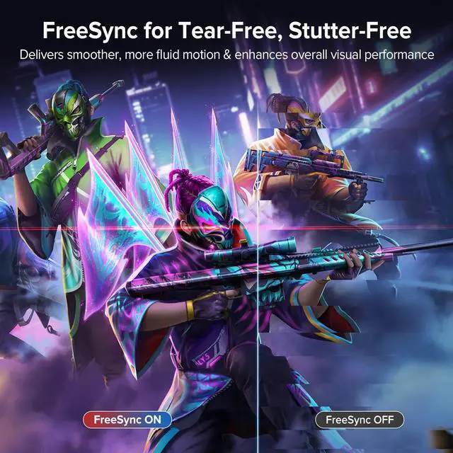 Alt view image 6 of 7 - NEWSOUL 144Hz Portable Monitor 17.3" 2K QHD 2560*1440 FreeSync Gaming Monitor 16:9 VESA