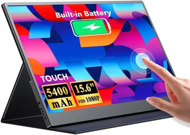 Main image of EVICIV 15.6"  Touchscreen Portable Monitor 15.6'' 2*USB C 1080P HDMI USB C OTG Battery Display For Mac Pro