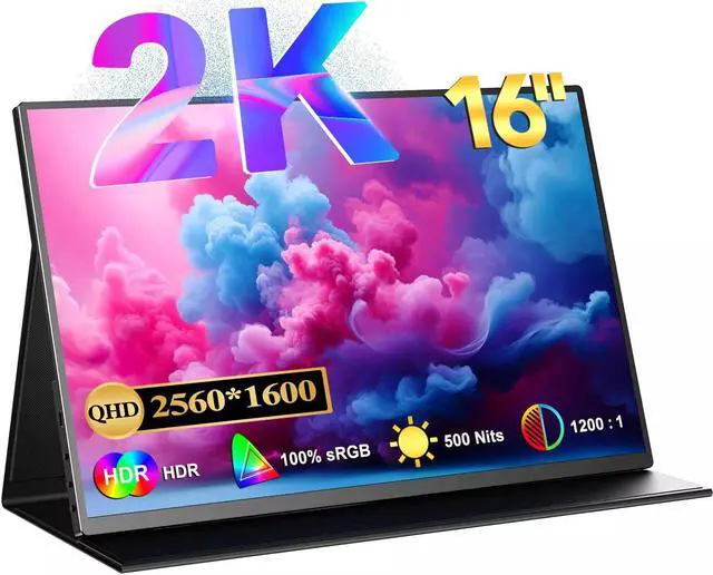 Main image of UPERFECT 2.5K Portable Monitor 16" 2560*1600 Gaming Monitor QHD  500 Nits Display 100% sRGB w/VESA