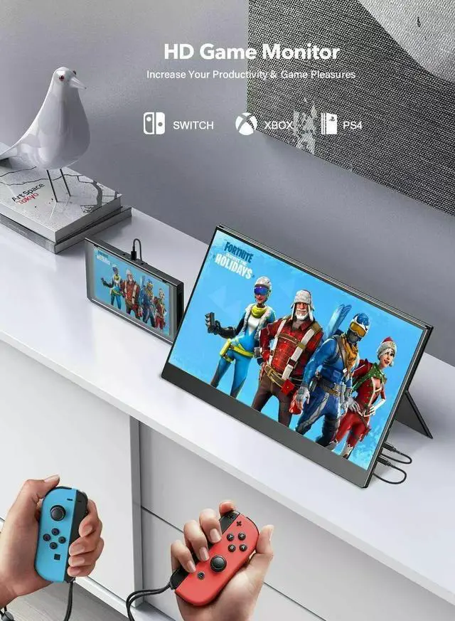 Alt view image 4 of 7 - UPERFECT 15.6" FHD Portable Monitor PC Screen HDMI USB C Monitor with Smart Case