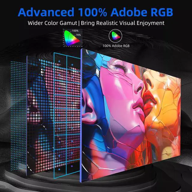 Alt view image 2 of 7 - EVICIV 4K Portable Monitor 3840*2160 4K Portable Display Gaming Monitor USB C OTG