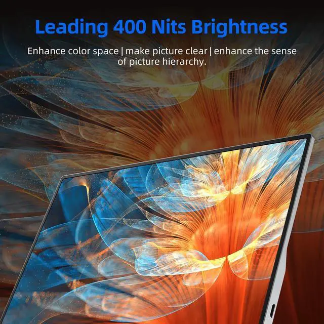 Alt view image 5 of 7 - EVICIV 4K Portable Monitor 3840*2160 4K Portable Display Gaming Monitor USB C OTG