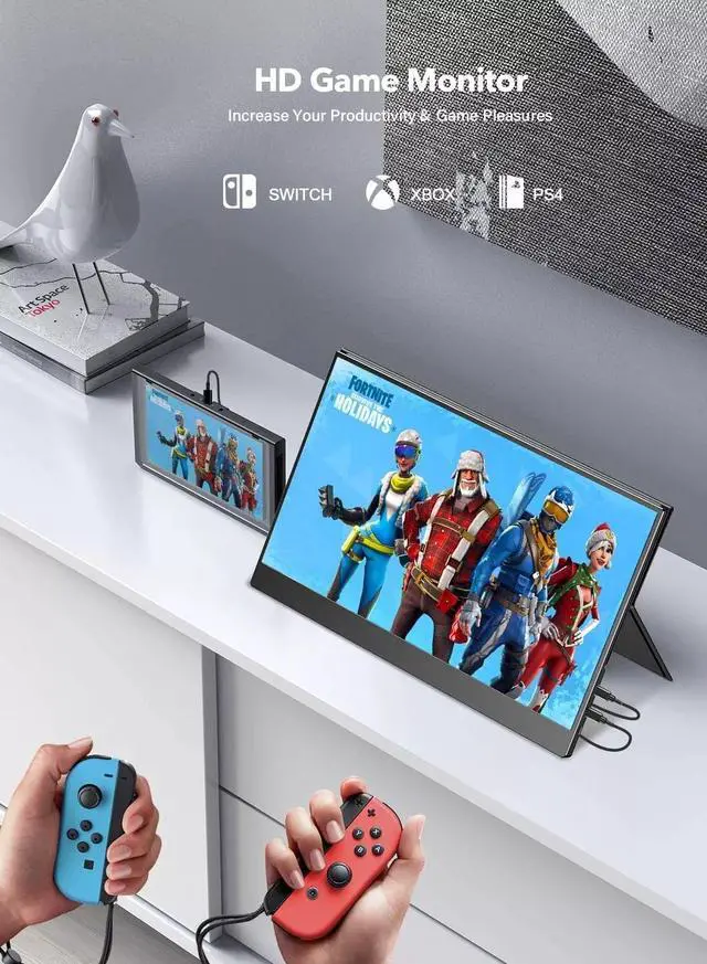Alt view image 4 of 7 - EVICIV Portable Monitor 15.6" FHD 1080P USB C HDMI Gaming Ultra-Slim IPS LCD Display with Smart Case