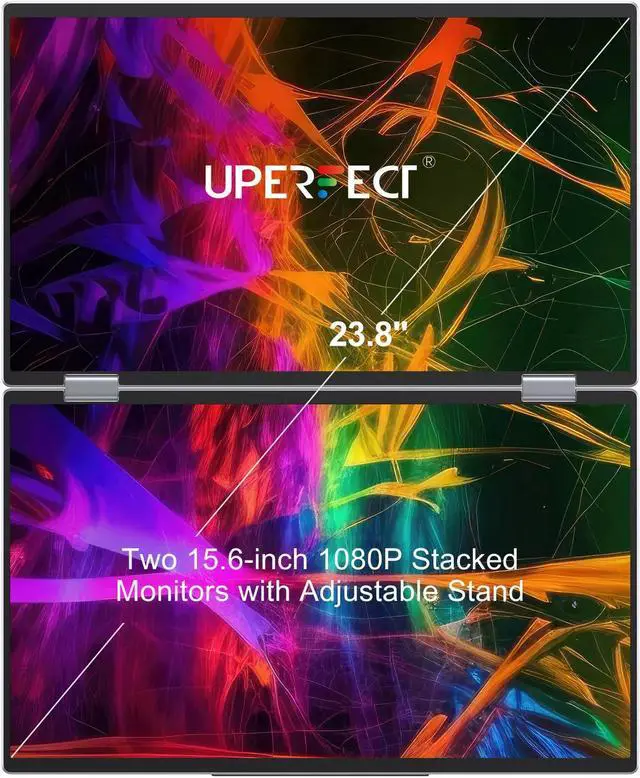 Main image of UPERFECT 15,6 Zoll Zusammenklappbarer Tragbarer Dual-Monitor 1080P IPS Laptop-Bildschirm